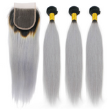 Ombre GREY Peruvian Straight