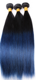 Ombre Blue Blissful Brazilian Straight