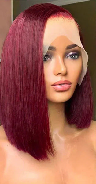 Burgundy bob wig sale
